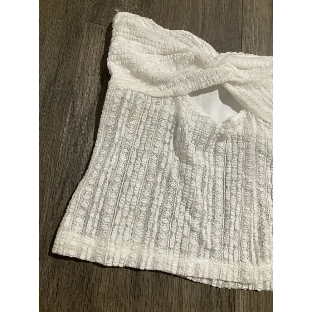 Outcast Exclusive 2 Set Skirt And Tube Twist Top Boho White Beachy Size Small